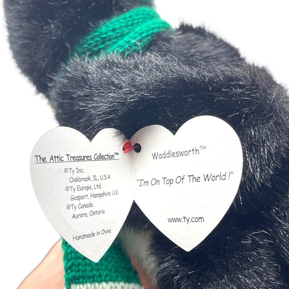 TY The Attic Treasures Collection Vintage 1993 WADDLESWORTH The Penguin RETIREDY - Picture 8 of 9